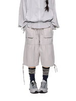 Drawstring Pocket Wide Leg Pants