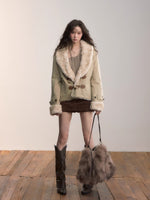 Reversible Eco-Faux Fur Toggle Coat