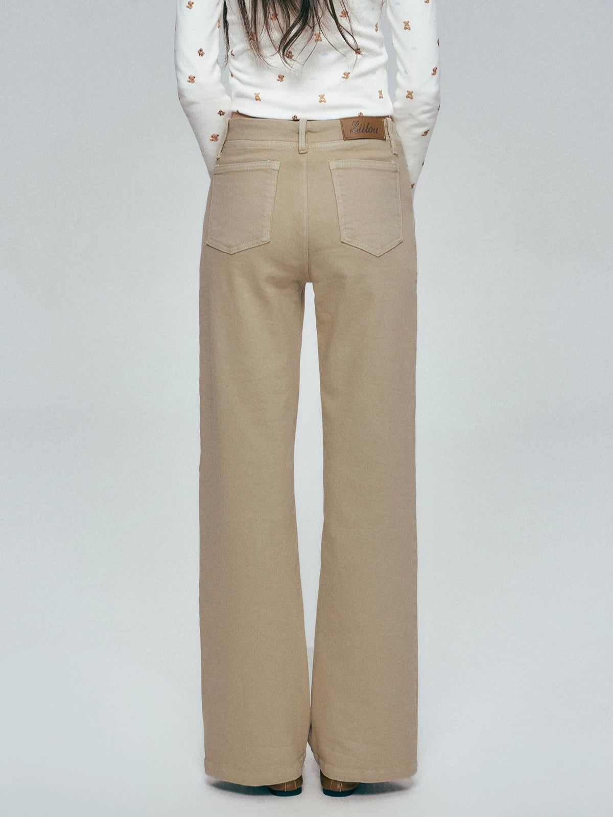 Straight Leg Denim Pants