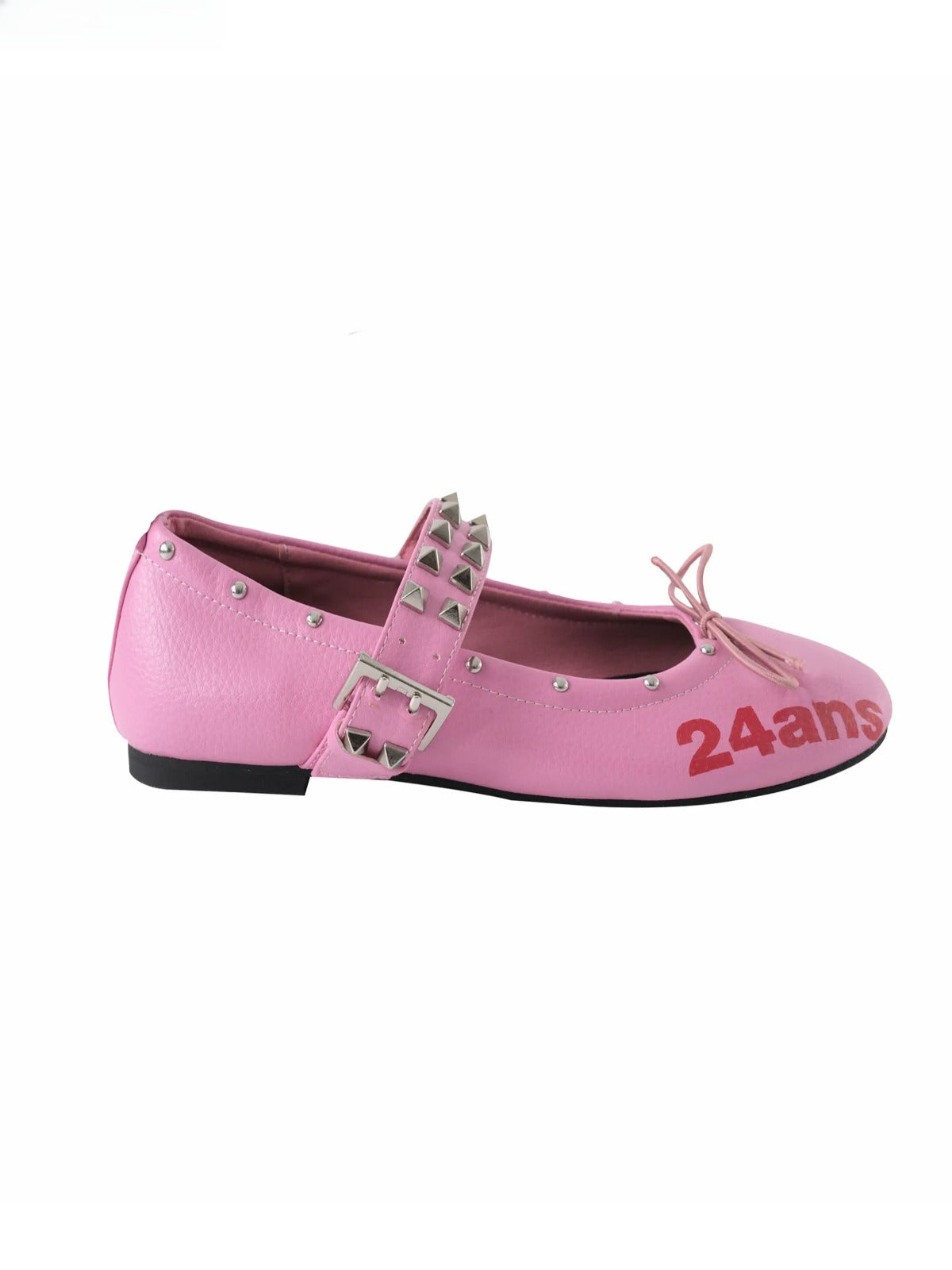 Detachable Strap Studded Ballet Flats