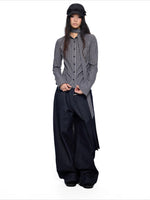 Detachable Denim Skirt Pants