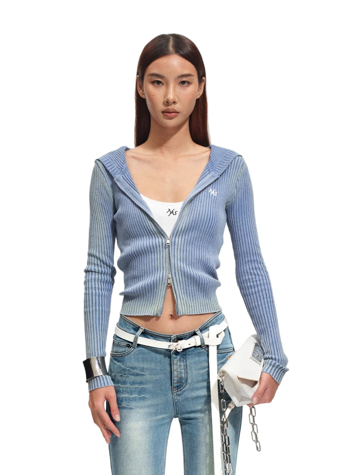 Equestrian Washed Cotton Knit Cardigan