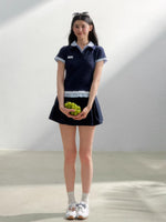 Vintage Layered Polo Knit Tee