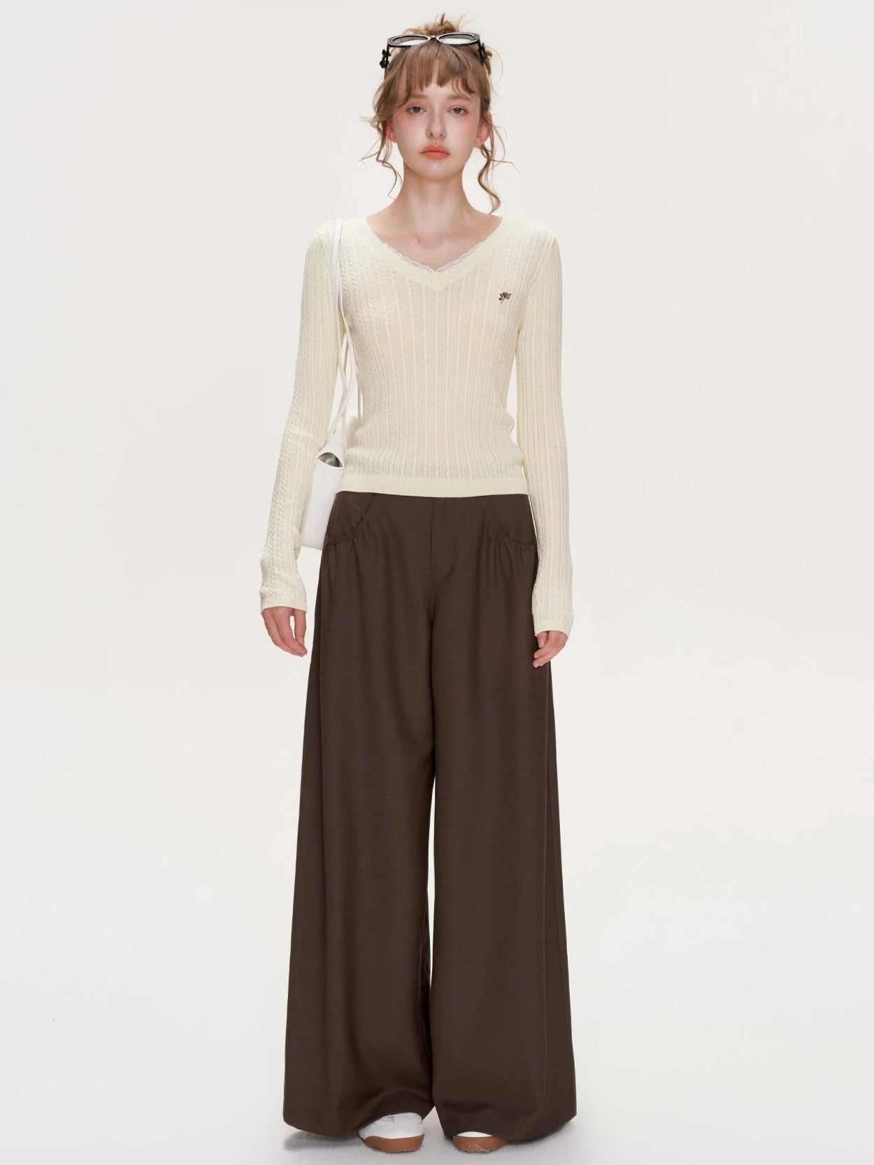 French Wide Leg Pants