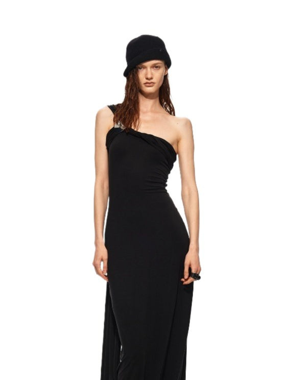 Ruched Halter Dress