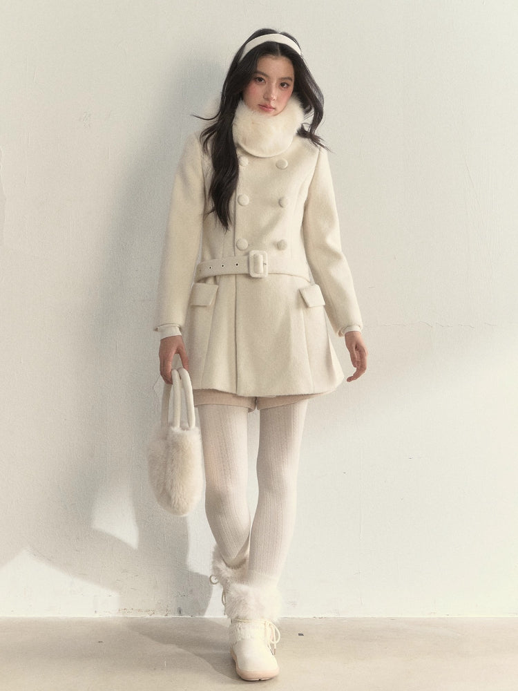 Double-Breasted Belted Coat