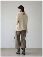 Loose Ripped Cardigan