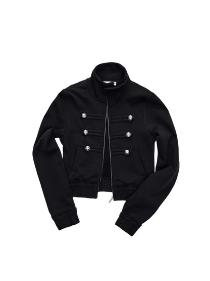 Stand Collar Button Jacket