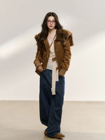 Fur Collar Suede Jacket