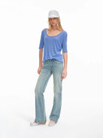 Lyocell Wool U Neck Top