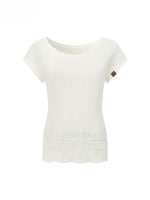 Asymmetry Linen Knit Tee