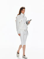 Low Waist Split Slim Fit Cropped Jeans