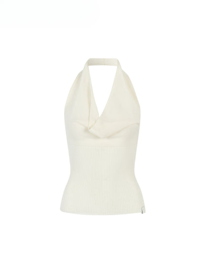Heavy-duty Knitted Draped Neck Tank Top Set