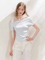 Asymmetric Lace Knit Top