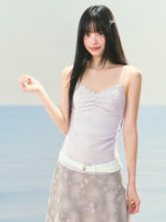 Rhinestone Lace Camisole Top & Skirt Set