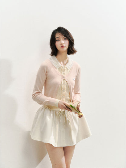 Romantic College Two-piece Mini Skirt
