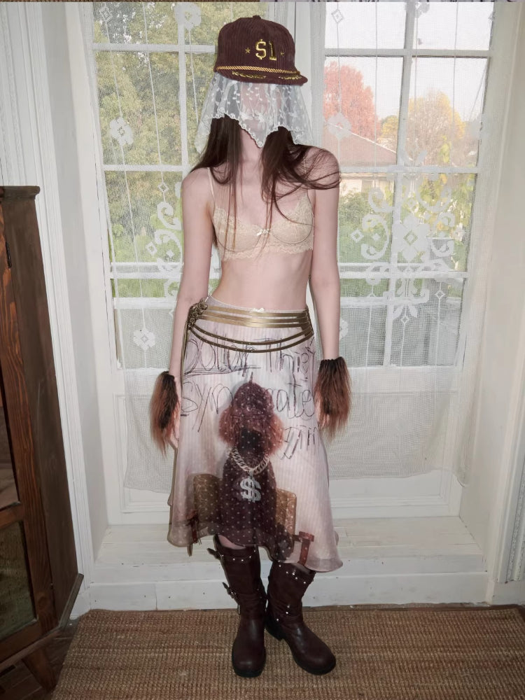 Lace Mesh Soft-Wire Bra