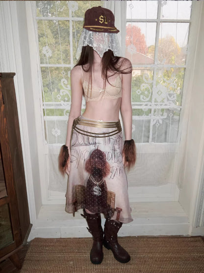 Lace Mesh Soft-Wire Bra