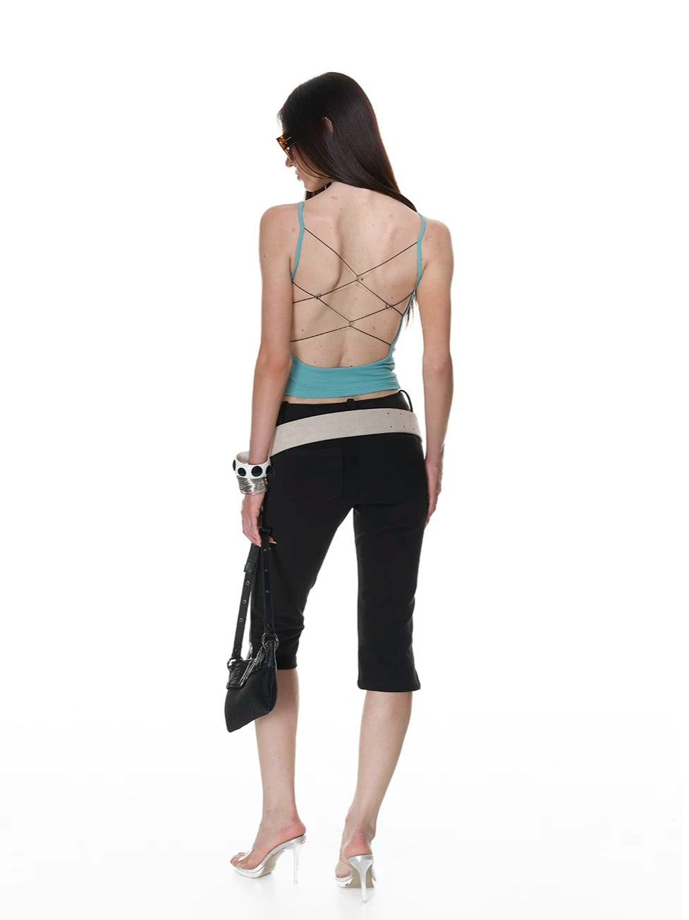 Backless Cross-Strap Cami Top