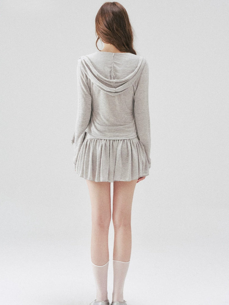 Lyocell Hooded &amp; Skirt Set