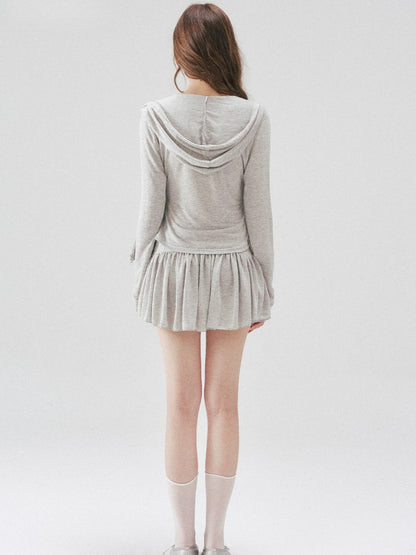 Lyocell Hooded &amp; Skirt Set