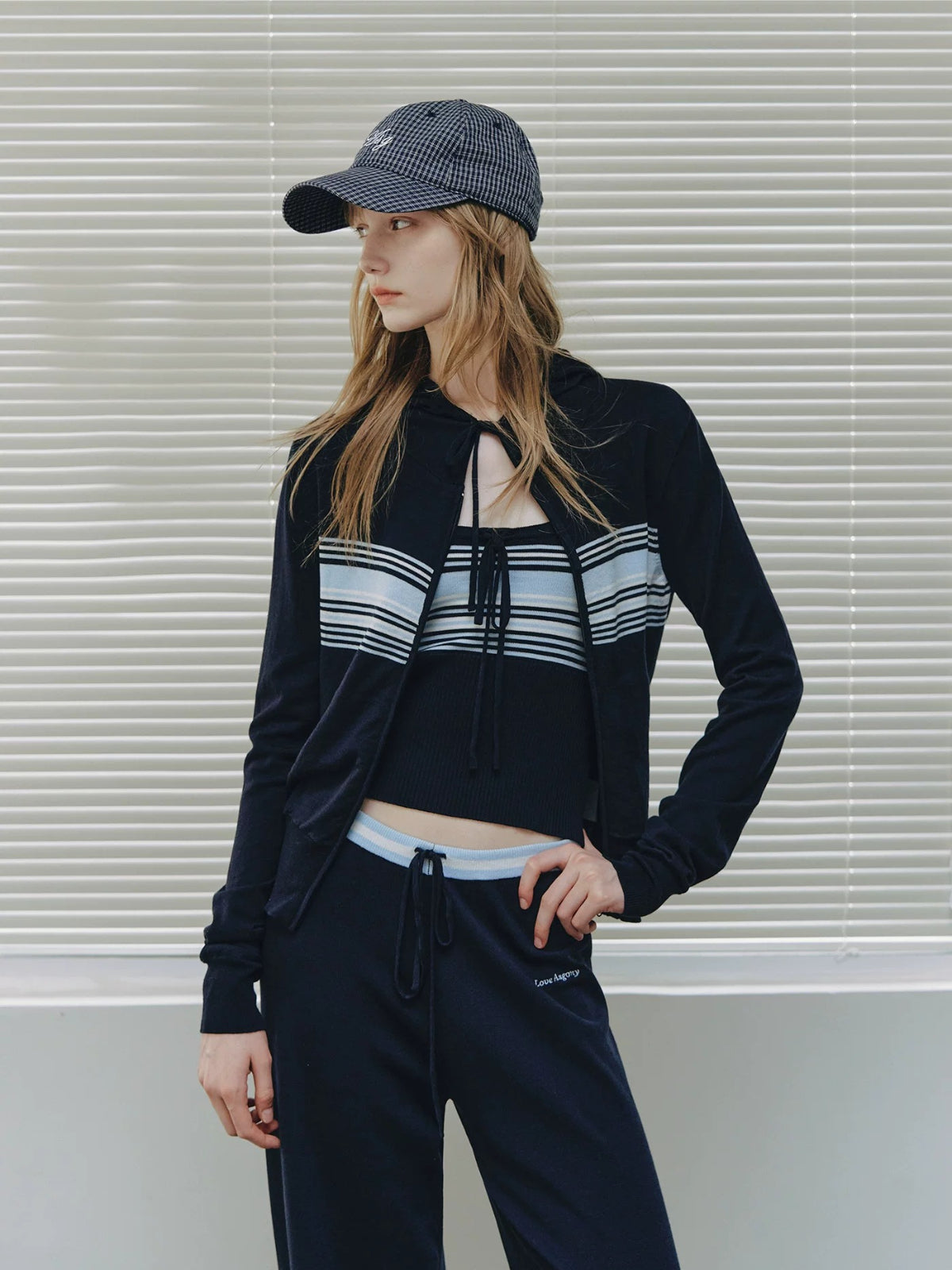Striped Knit Three Piece Set