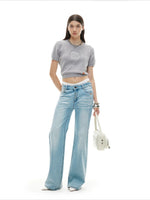 Washed Straight Jeans