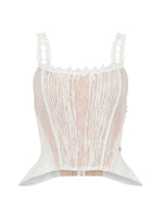 Lace Panel Corset Cami Top