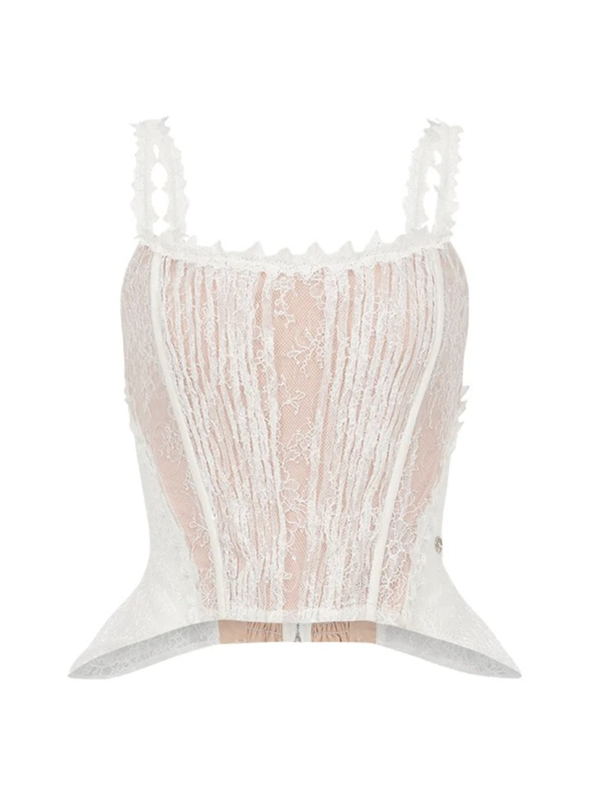 Lace Panel Corset Cami Top