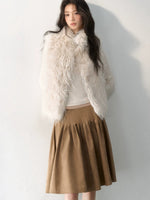 Reversible Plaid Faux Fur Vest
