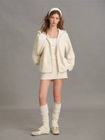 Polar Fleece Hooded Zip Jacket