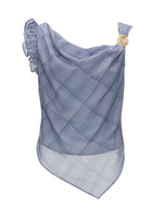 Asymmetric Pearl Chiffon Layered Top
