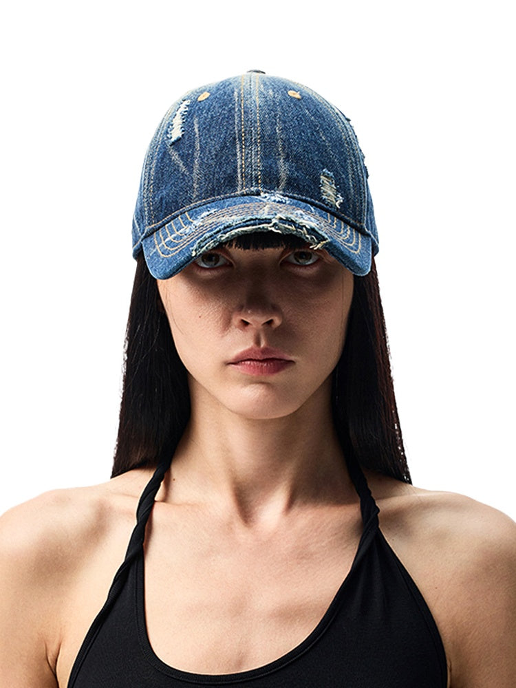 Washed Denim Baseball Cap