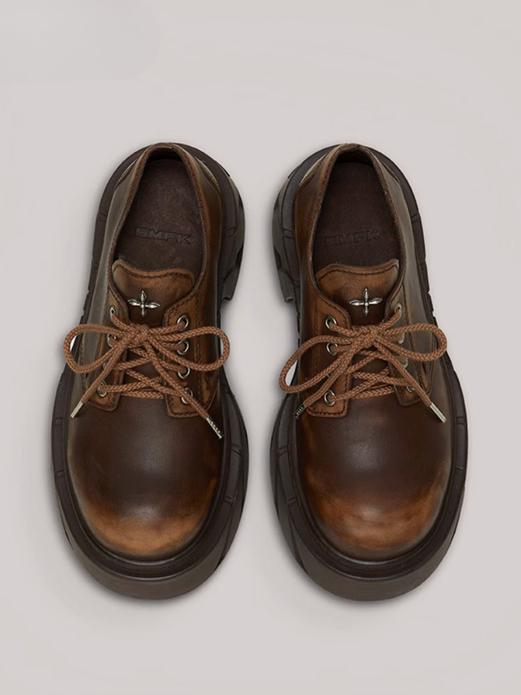 Future Mirage Leather High Heel Derby Snow Mountain