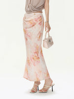 Satin Mermaid Midi Skirt