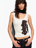 Embroidered Square Vest