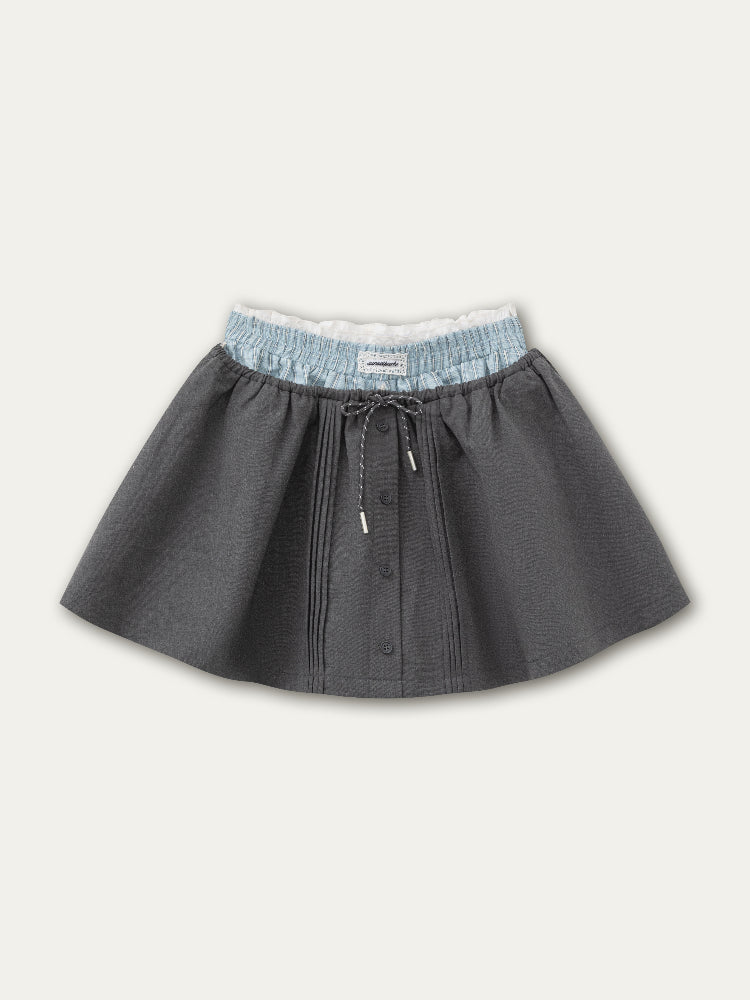 Romantic College Two-piece Mini Skirt