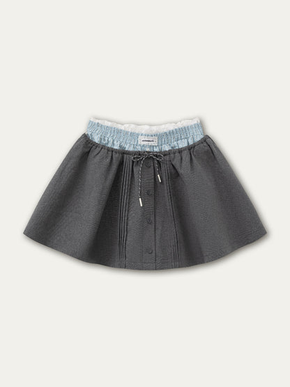 Romantic College Two-piece Mini Skirt