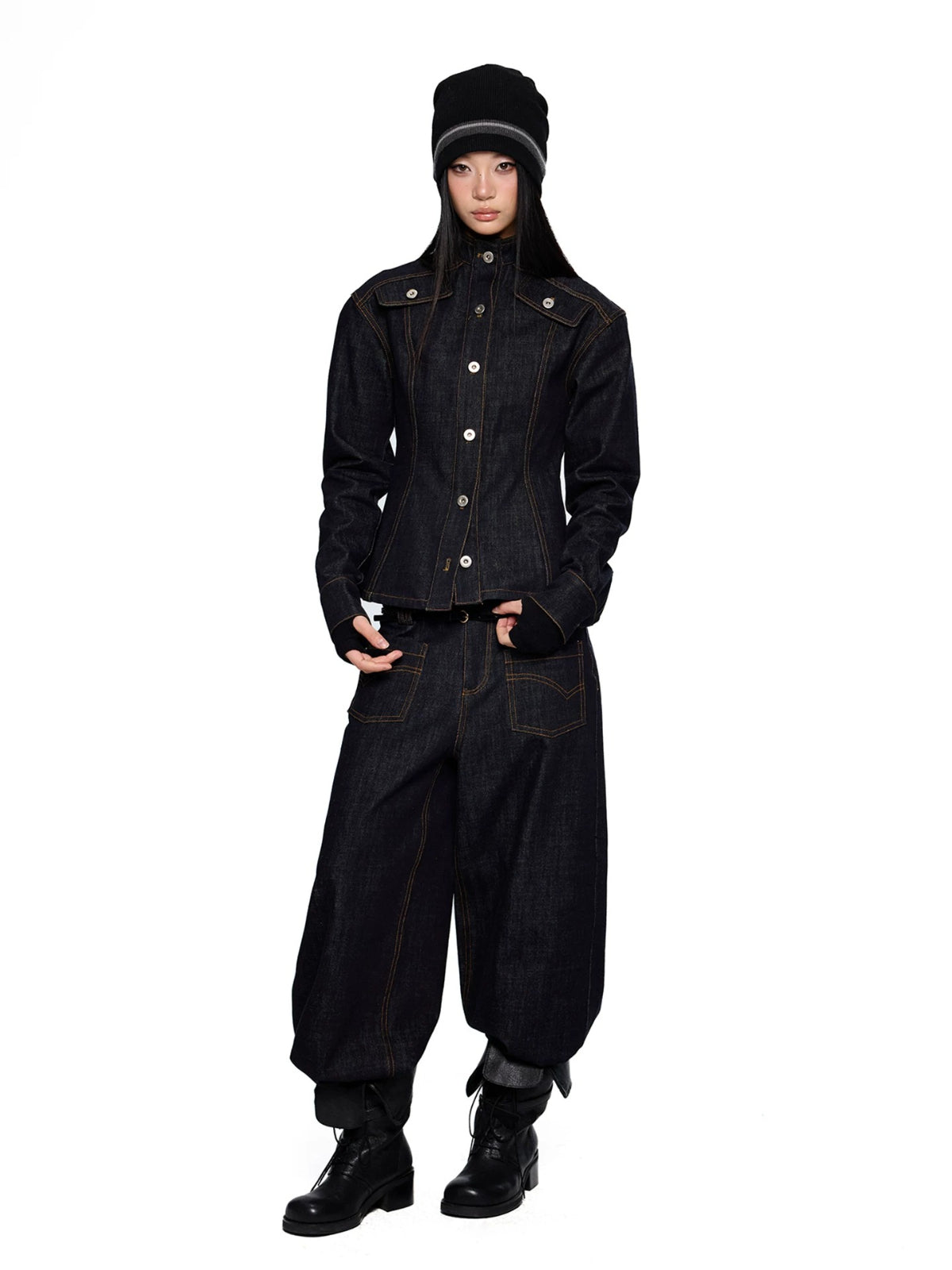 Vintage Denim Jacket &amp; Pants Set