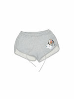 Badge-Embellished U-Trim Printed Sport Sweat Shorts
