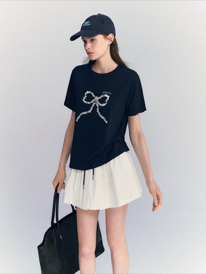 Bow Embroidery T-shirt