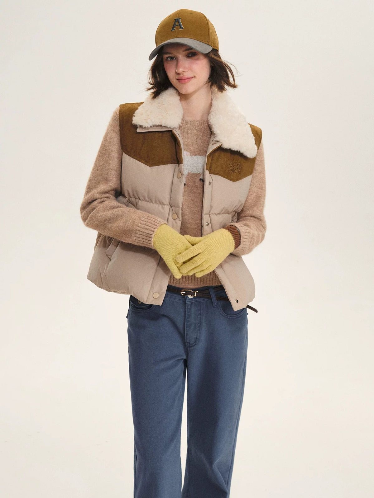 Western Detachable Collar Down Vest