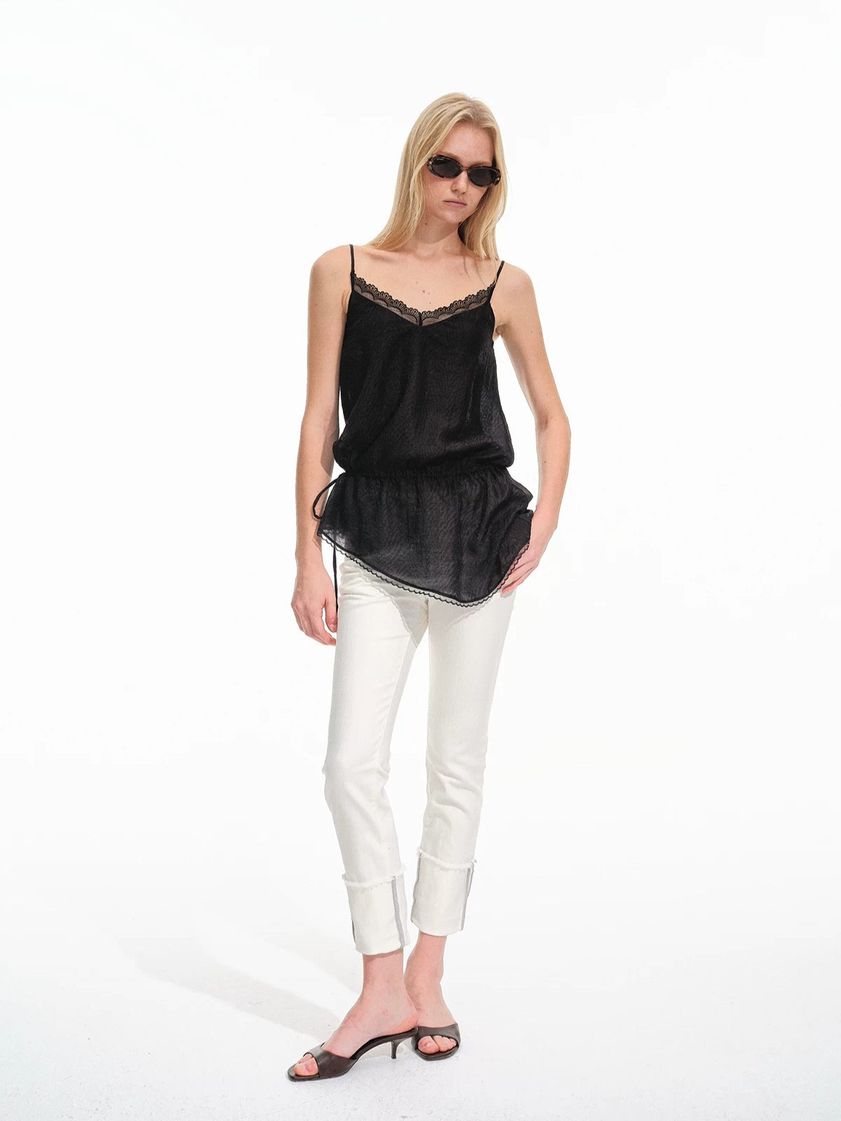 Lyocell Satin Lace Cami Top