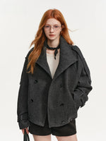 Vintage Double Breasted Stand-Collar Jacket