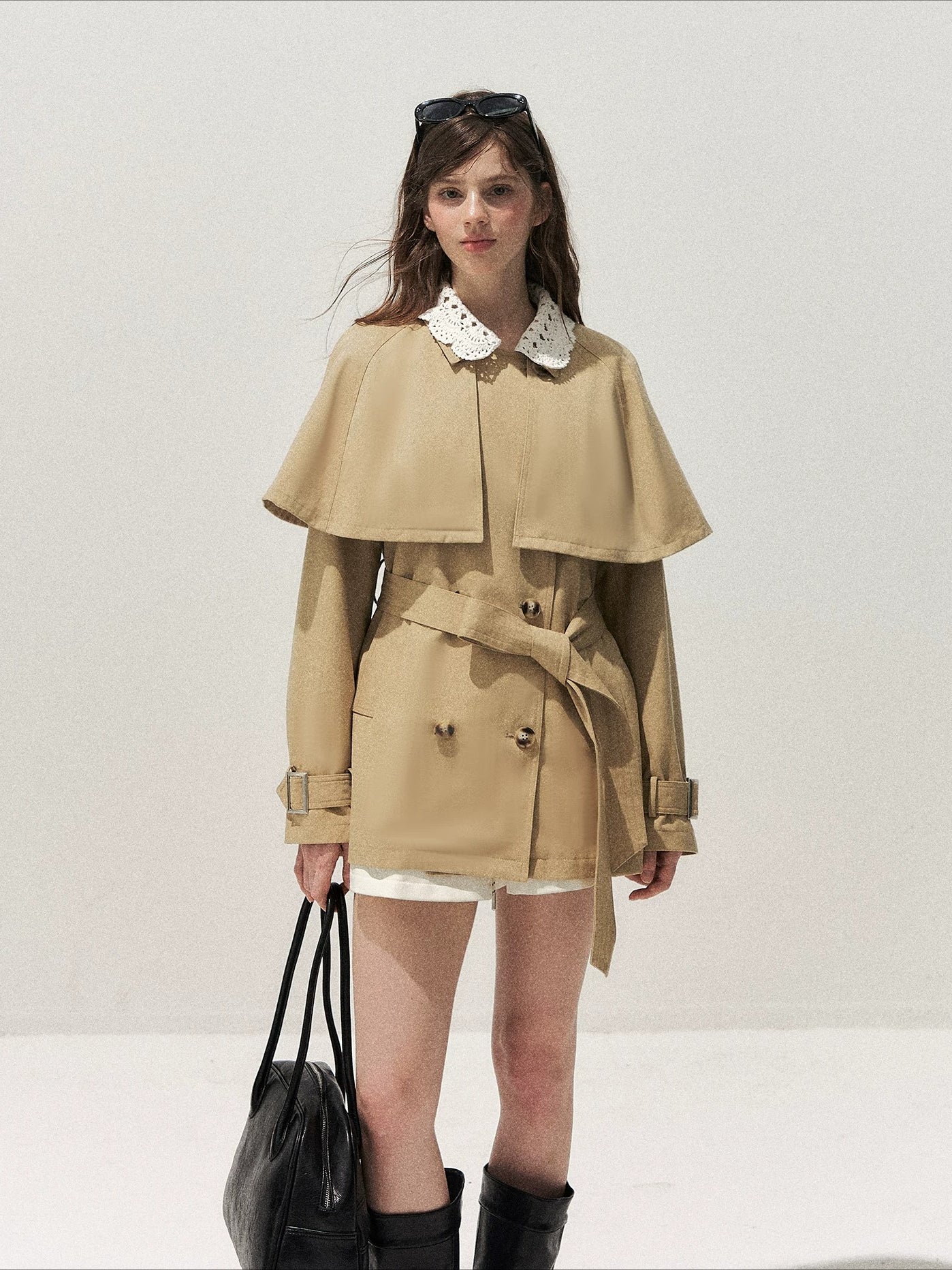 Detachable Cape Trench Coat