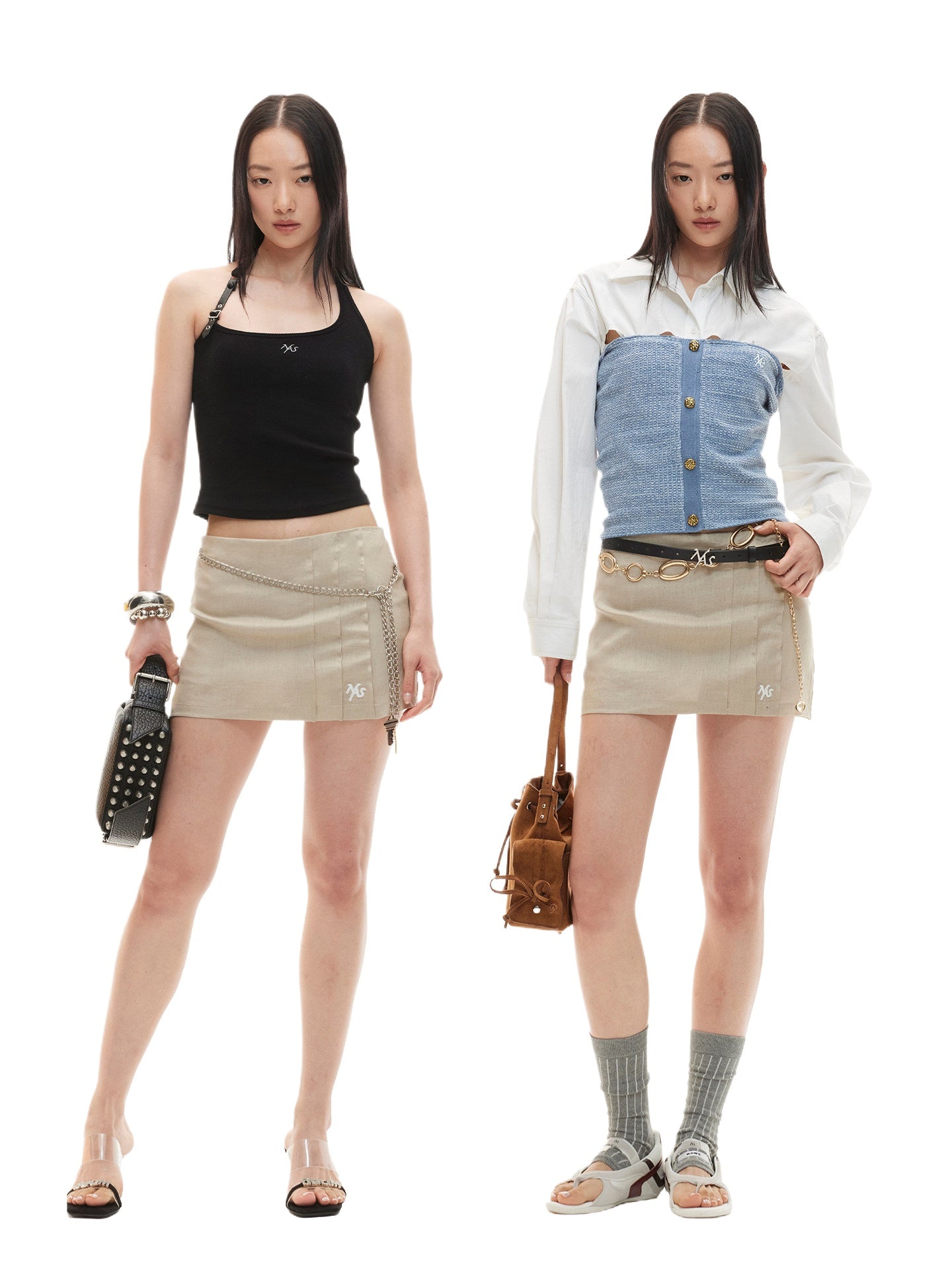 Club Badge A-line Mini Skirt