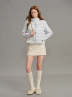 Duck Down Quilted Knit Puffer Jacket