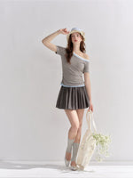 Bubble Hem Mini Skirt