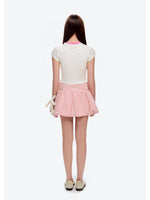 Neckline Bow Cotton T-shirt