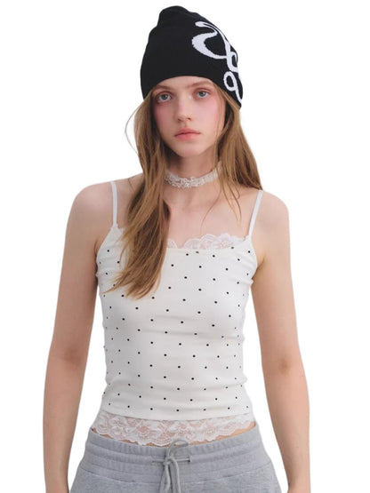 Polka Dot Lace Camisole